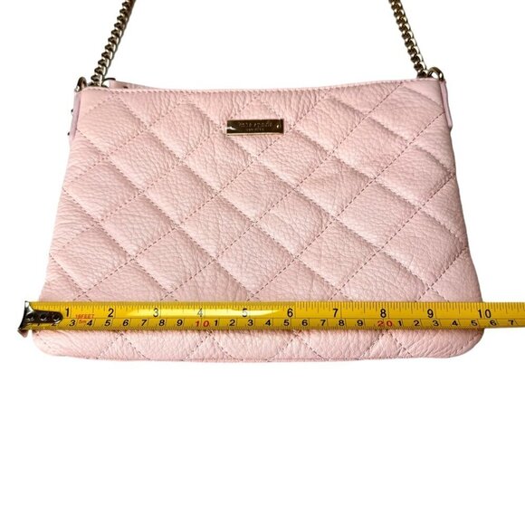 NWT Kate Spade Quilted Leather Shoulder Crossbody Bag Petal Pink Coquette Girly - Picture 8 of 13